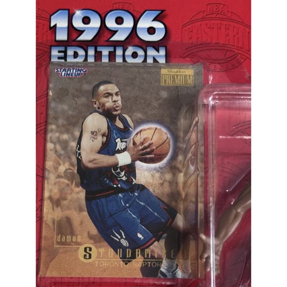 1996 Damon Stoudamire NBA Toronto Raptors Kenner Starting Lineup New Extended - Picture 4 of 8